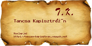 Tancsa Kapisztrán névjegykártya